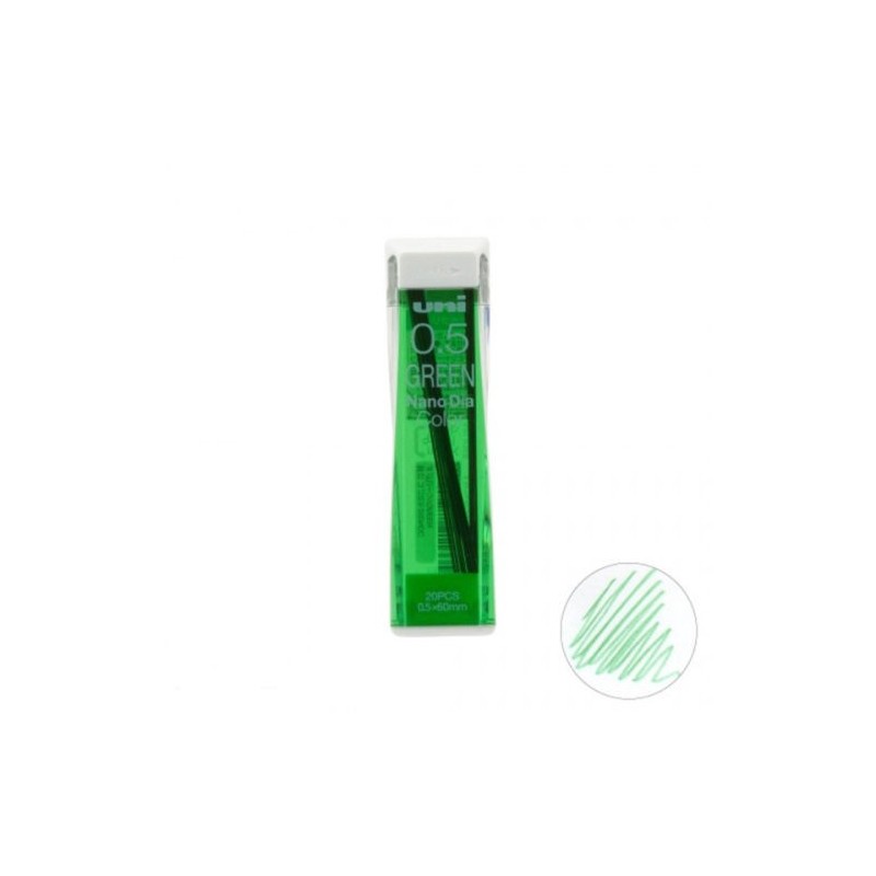 (0.5202NDC6)Uni NanoDia Color Erasable Lead - 0.5 mm - Green