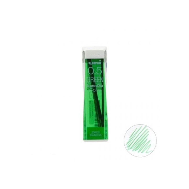 (0.5202NDC6)Uni NanoDia Color Erasable Lead - 0.5 mm - Green