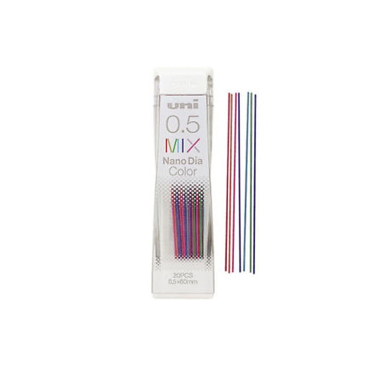 (0.5202NDCXX)Uni NanoDia Color Erasable Lead - 0.5 mm - Mix