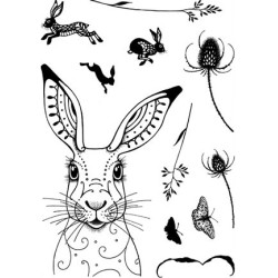 (PI002)Pink Ink Desings Hare