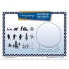 (STA-CH-10548-A5)Claritystamp clear stamp SNOW GLOBE + MASK