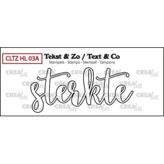 (CLTZHL03A)Crealies Clearstamp Tekst&Zo sterkte omlijning (NL)