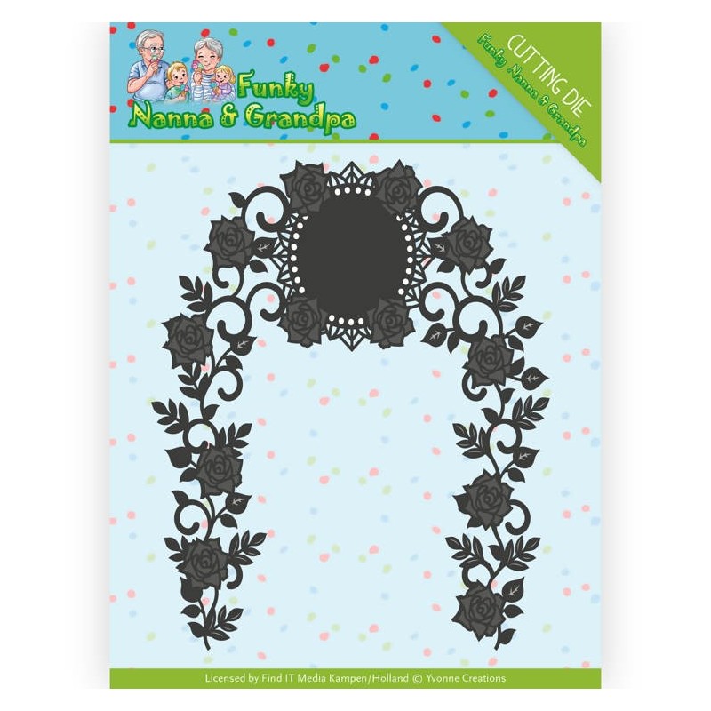 (YCD10158)Dies - Yvonne Creations - Funky Nanna's - Floral Arch