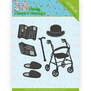 (YCD10159)Dies - Yvonne Creations - Funky Nanna's - Grandpa Accessories