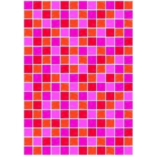 Pergamano vellum mosaïque rouge-orange 1F (61767)