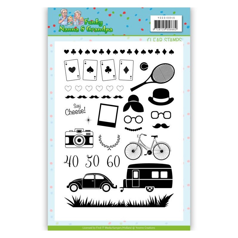 (YCCS10046)Clear Stamps - Yvonne Creations - Funky Nanna's