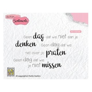 (SENCS014)Nellie's Choice Clear stamps Geen dag dat we niet aan je denken….