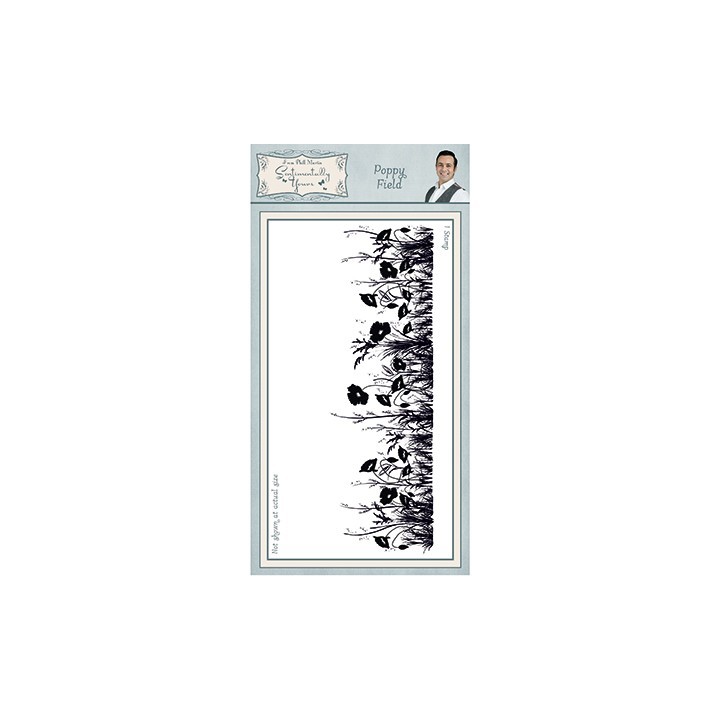(SYR037)Phill Crafty Martin rubber stamp Poppy Field