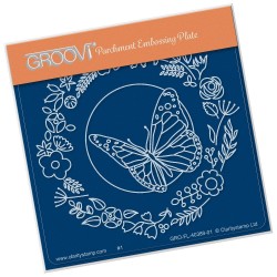 (GRO-FL-40389-01)Groovi® Baby plate A6 BABY BUTTERFLY WREATH