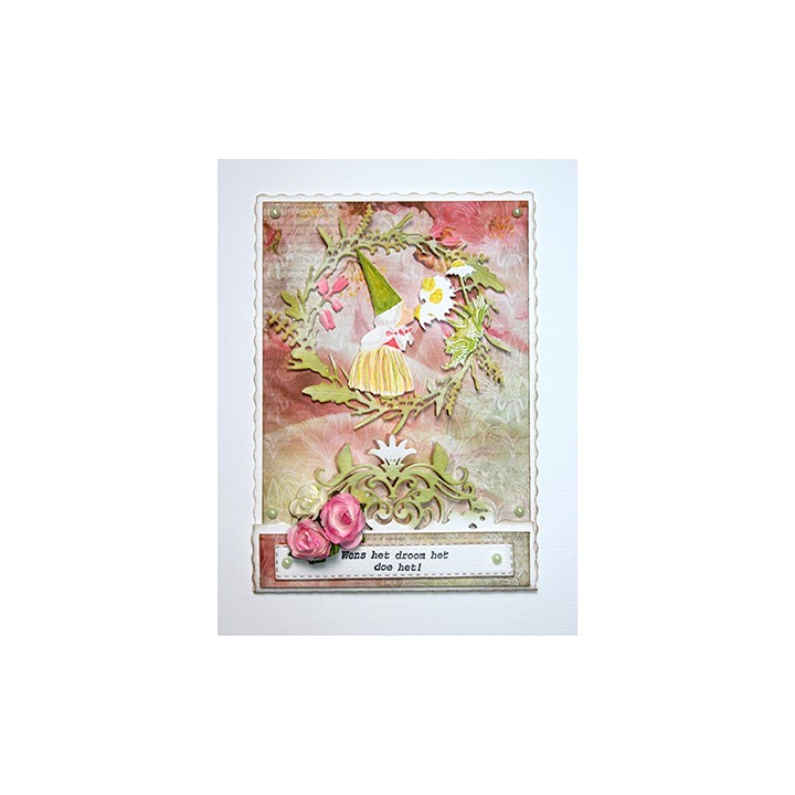(6002/1207)Cutting & Embossing Gnomelady with flowers