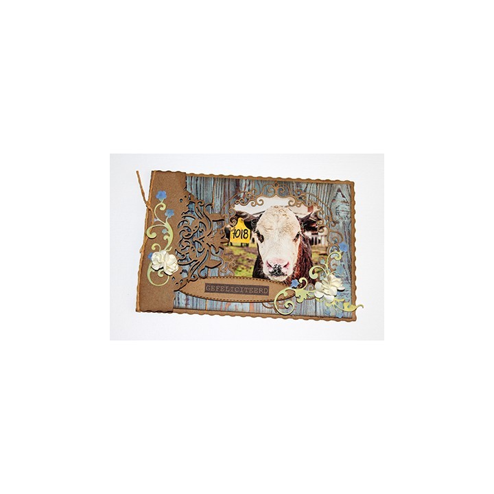 (6002/1227)Cutting & Embossing Hibiscus swirls