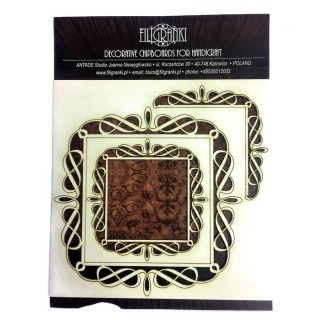 (ZESTAW_031)Filigranki Laser Cut Chipboards FRAMES & LINES set 4 pcs