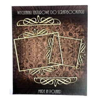 (ZESTAW_031)Filigranki Laser Cut Chipboards FRAMES & LINES set 4 pcs