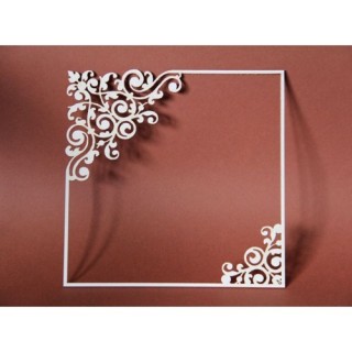 (RAMKA_094)Filigranki Laser Cut Chipboard BIG SQUARE FRAME