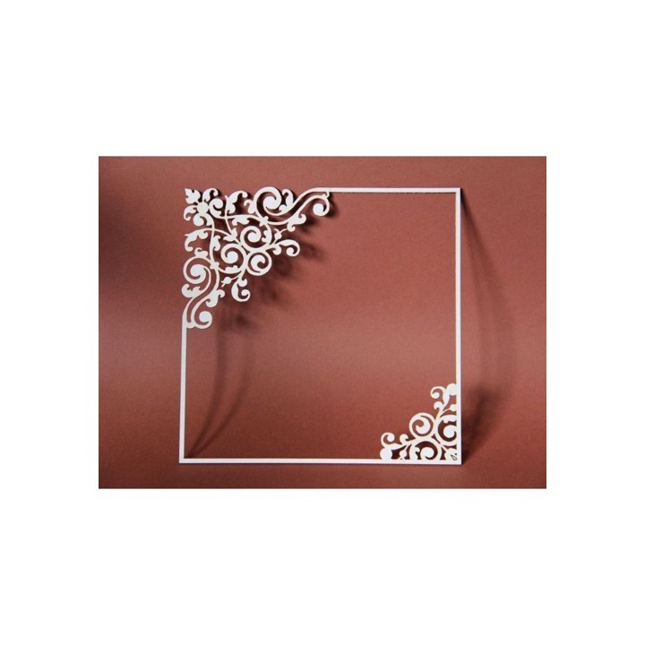 (RAMKA_094)Filigranki Laser Cut Chipboard BIG SQUARE FRAME