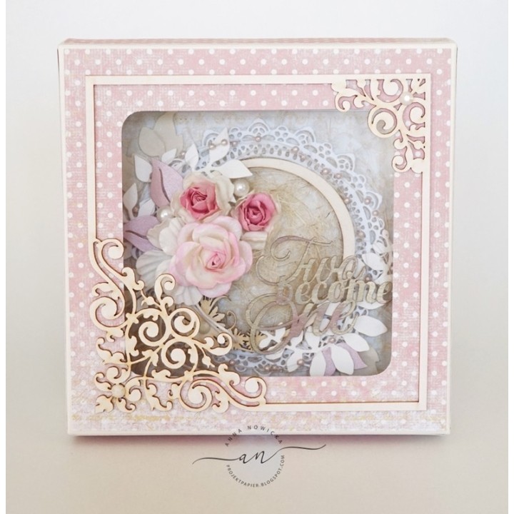 (RAMKA_094)Filigranki Laser Cut Chipboard BIG SQUARE FRAME