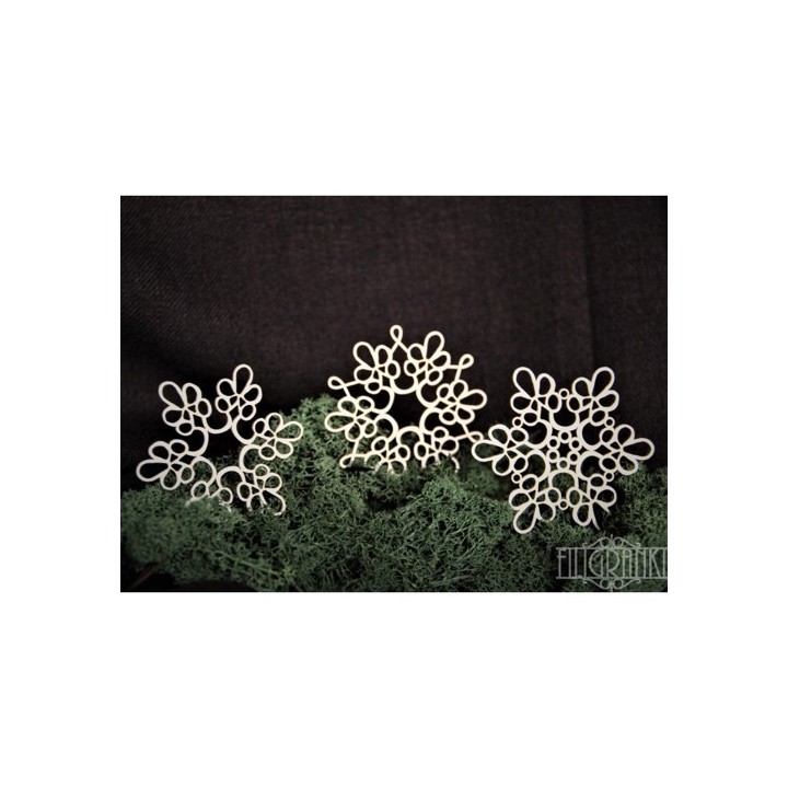 (PANEL_051)Filigranki Laser Cut Chipboards LACE DOILY 3pcs