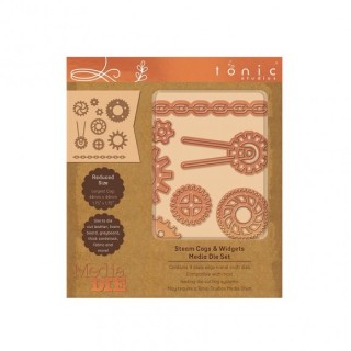 (2328E)Tonic Studios Die - Media Die Set - Steam & Cogs
