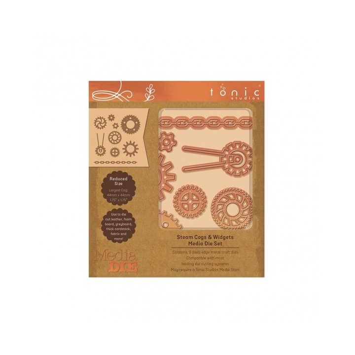 (2328E)Tonic Studios Die - Media Die Set - Steam & Cogs