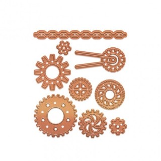 (2328E)Tonic Studios Die - Media Die Set - Steam & Cogs