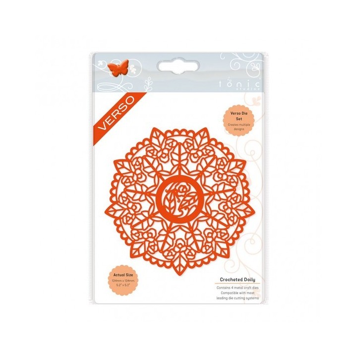 (2271E)Tonic Studios doily die set crocheted