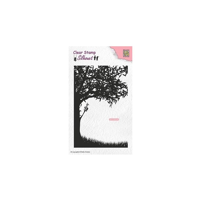 (SIL048)Nellie`s Choice Clearstamp - Scene with tree