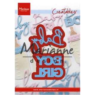 (LR0576)Creatables Baby text boy & girl