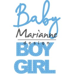 (LR0576)Creatables Baby text boy & girl