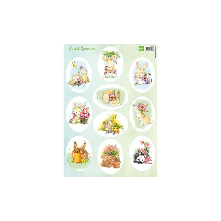 (VK9575)3D Sweet Bunnies