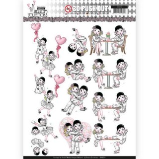 (SB10324)3D Pushout - Yvonne Creations- Pretty Pierrot 2 - Love is in the Air