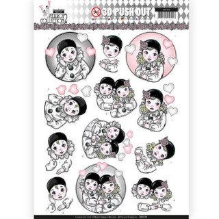 (SB10326)3D Pushout - Yvonne Creations- Pretty Pierrot 2 - Thinking of You