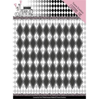(YCD10161)Dies - Yvonne Creations- Pretty Pierrot 2 - Diamond Pattern