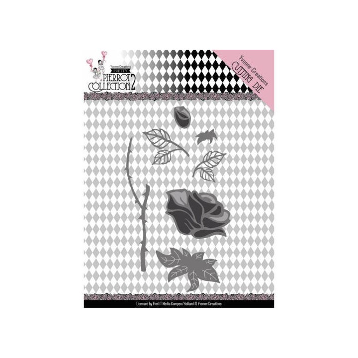 (YCD10163)Dies - Yvonne Creations- Pretty Pierrot 2 - Rose