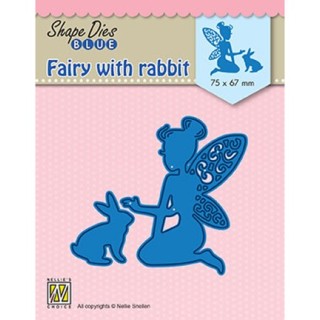 (SDB071)Nellie's Shape Dies Blue Fairy with rabbit