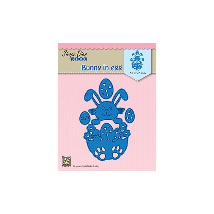 (SDB072)Nellie's Shape Dies Blue Bunny in egg