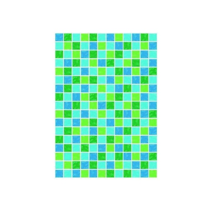 Pergamano vellum mozaïek groen - blauw 1V (61768)