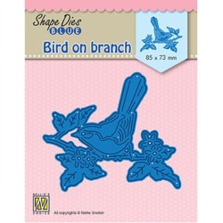 (SDB073)Nellie's Shape Dies Blue Bird on branch