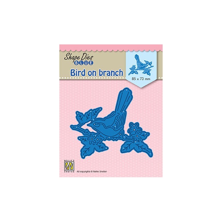 (SDB073)Nellie's Shape Dies Blue Bird on branch