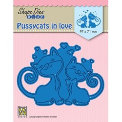 (SDB075)Nellie's Shape Dies Blue Pussycats in love