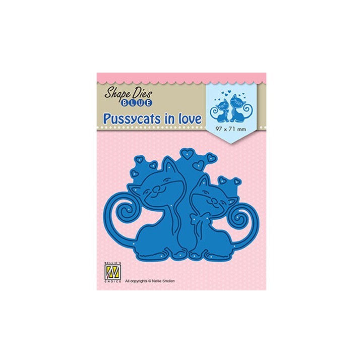 (SDB075)Nellie's Shape Dies Blue Pussycats in love
