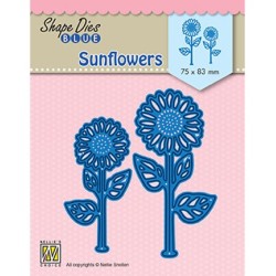 (SDB076)Nellie's Shape Dies Blue Sunflowers