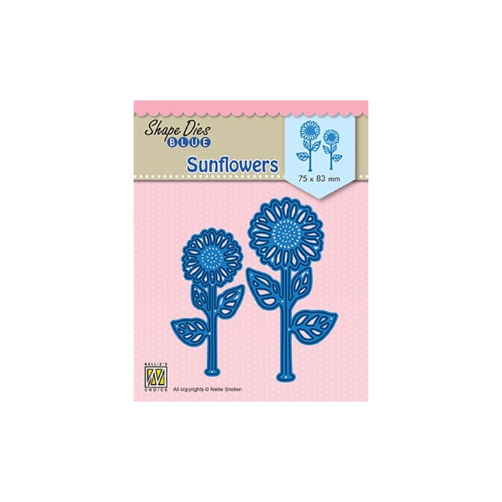 (SDB076)Nellie's Shape Dies Blue Sunflowers