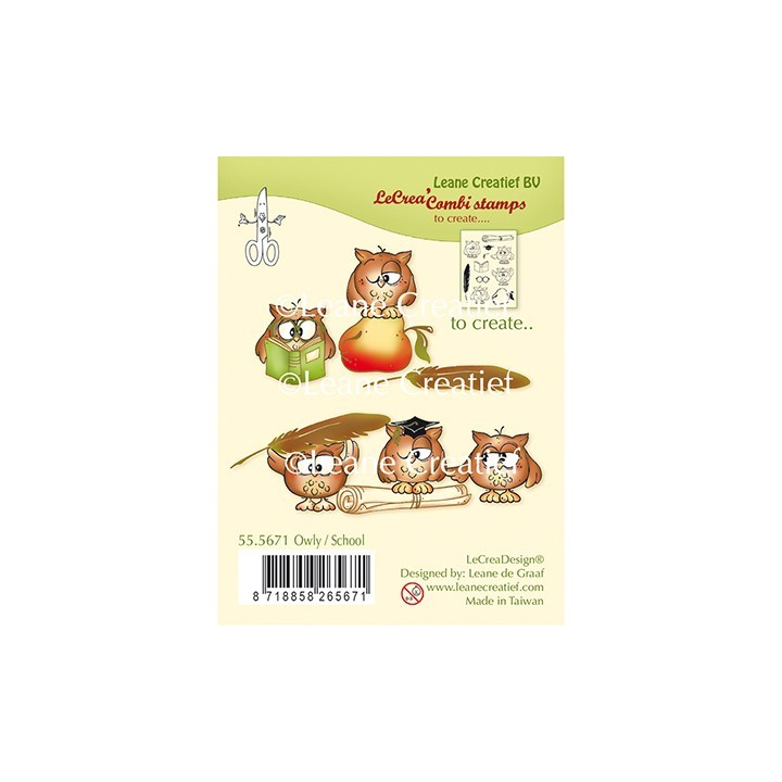 (55.5671)Clear Stamp Owly / School