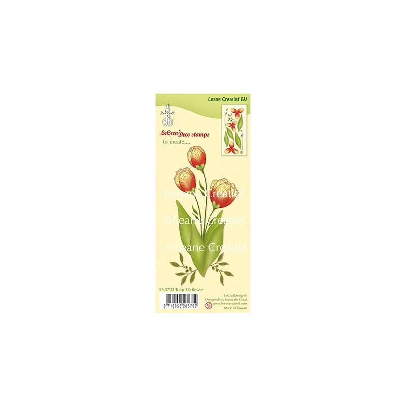 (55.5732)Clear Stamp 3D Flower Tulip
