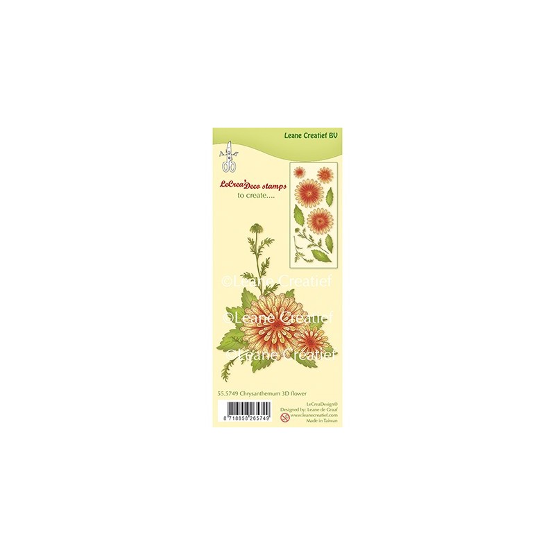 (55.5749)Clear Stamp 3D Flower Chrysanthemum