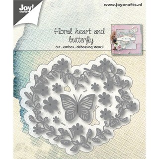 (6002/1172)Cutting, Embossing & Debossing Flowerhart and butterfly