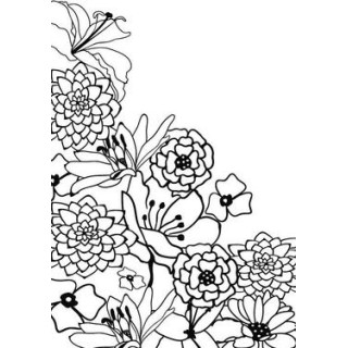 Embossing Folder Flower Corner 3 (HSF003)