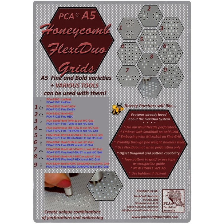 (M4013DHA5)PCA - BOLD A5 HoneyComb Flexi Duo Grid