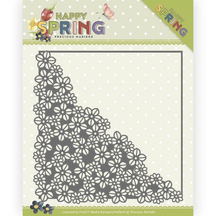 (PM10145)Dies - Precious Marieke - Happy Spring - Happy Flower Corner
