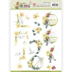 (SB10329)3D Pushout - Precious Marieke - Happy Spring - Happy Daffodils